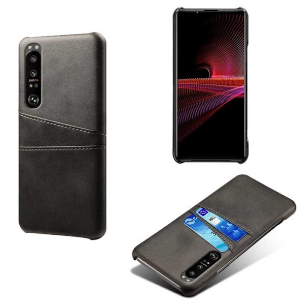 Xperia 1 III stødabsorberende kortholder Retro V2 Black