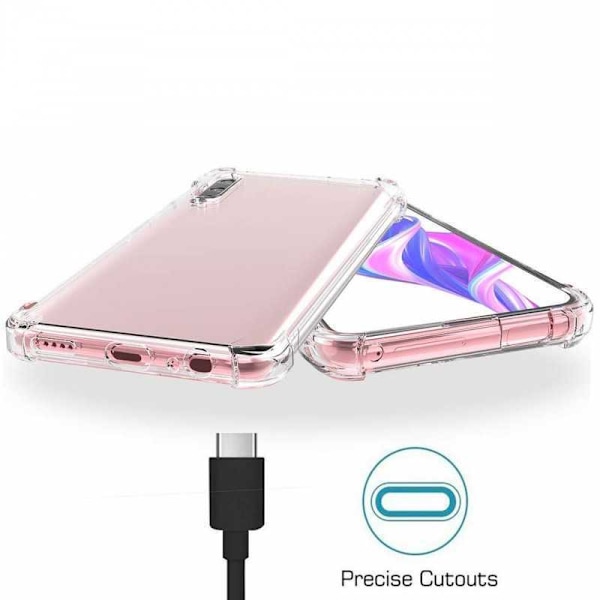 Huawei P Smart Pro Stødabsorberende Silikone Shell Shockr Transparent