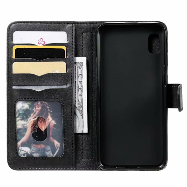 Samsung A10 Wallet Case med 11-bakker Array V2 Black