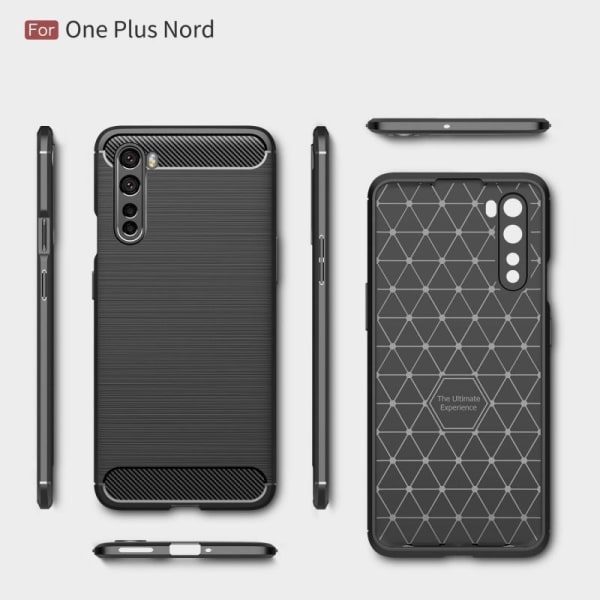 Oneplus Nord Shock Resistant Shock Absorbing Shell SlimCarbon Black
