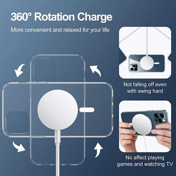 iPhone 13 Transparent Stötdämpande Skal MagSafe-Kompatibelt Transparent