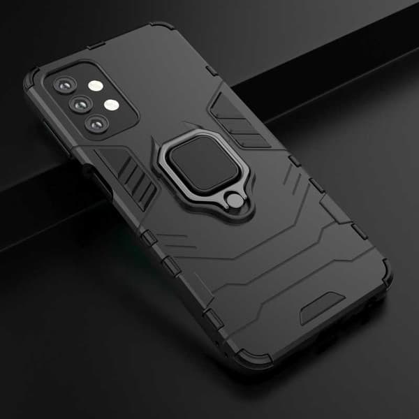 Samsung A32 5G iskunkestävä kotelo ThinArmor sormustelineellä Black