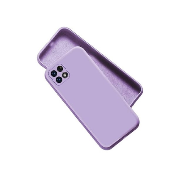 Samsung A12 5G Gummibelagd Matt Skal Kameraskydd Liquid - Lila