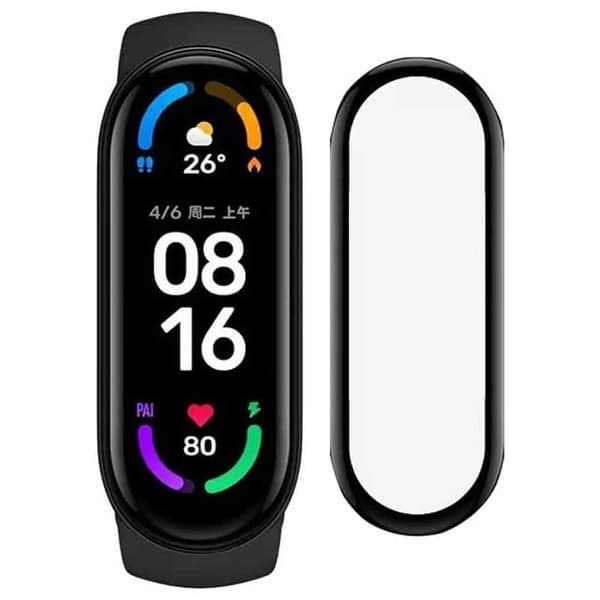 2-PACK Xiaomi Mi Band 7 / 7 NFC FullFrame 3D Härdat Glas 0.2mm 9H Transparent