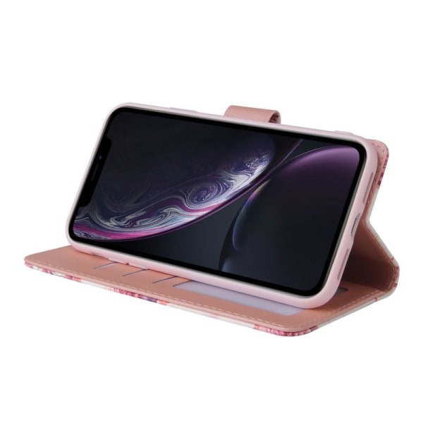 iPhone XR Trendikäs lompakkokotelo Sparkle 4-FACK Pink