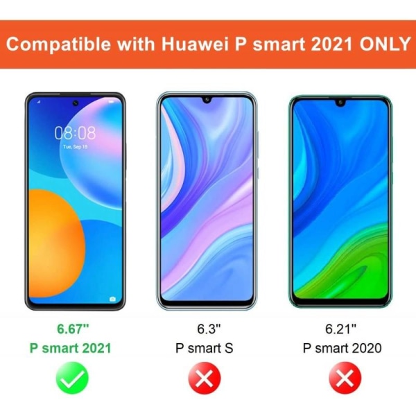 Huawei P Smart 2021 Hærdet glas 0,26mm 2,5D 9H Transparent