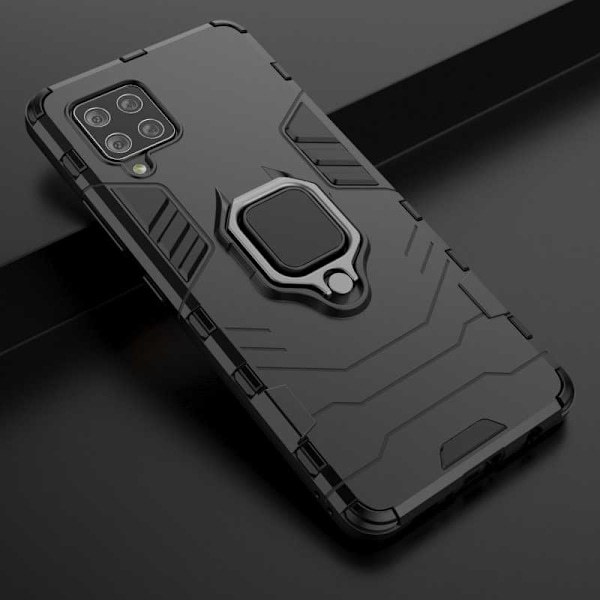 Samsung A42 5G iskunkestävä kotelo ThinArmor sormustelineellä Black