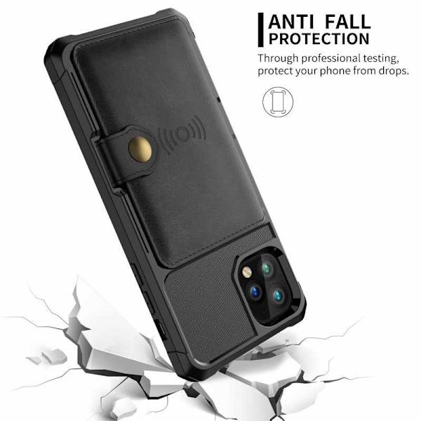 iPhone 12 Pro Max Stöttåligt Premium Skal 4-FACK Solid V3 Svart