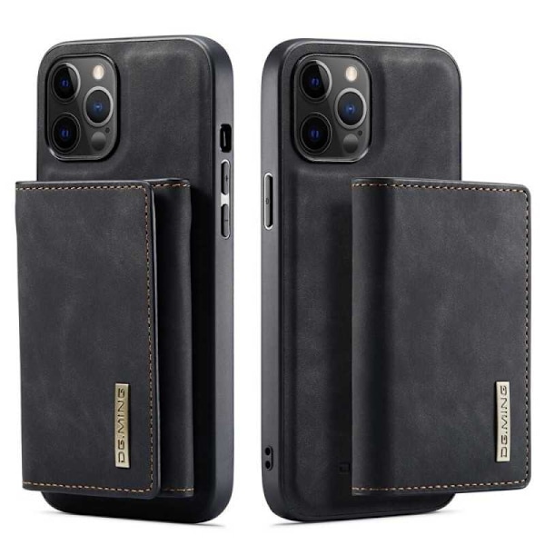 8-POWER iPhone 12 Pro Max stødsikkert cover med magnetisk kortholder DG.MING Afmonter Black