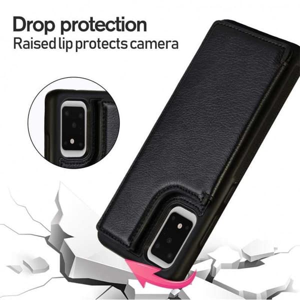 Samsung S20 Ultra Iskunkestävä kotelo 4-taskuinen Flippr Black