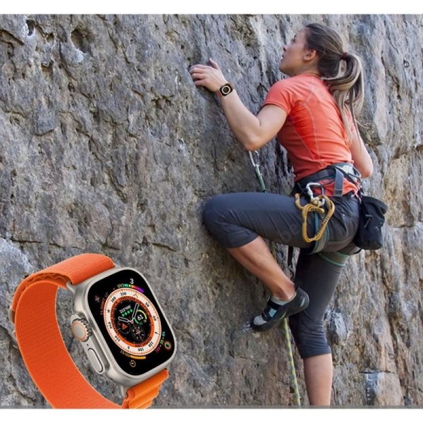 Holdbart armbånd i nylon til Apple Watch 38/40/41 mm Orange