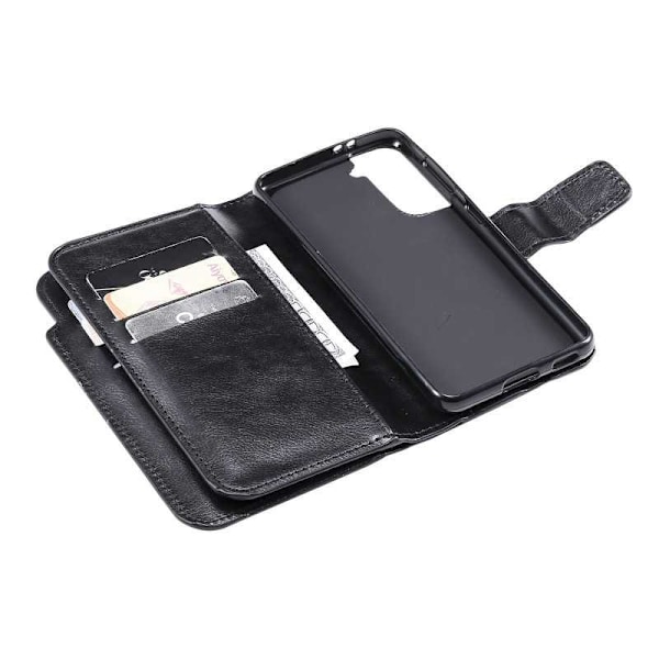 Samsung S21 Plus praktisk pung-etui med 12-bakker Array V4 Black