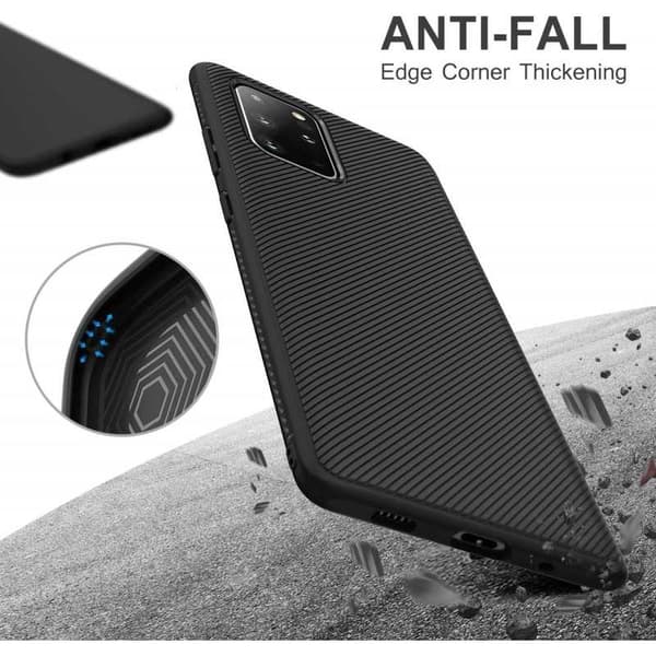 Samsung Galaxy S20 Plus tyylikäs iskunkestävä FullCarbon V3 Black