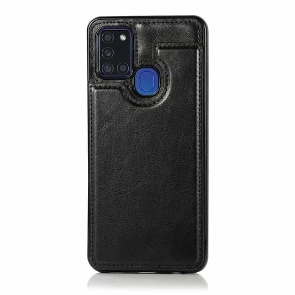 Samsung A21S Iskunkestävä kotelo, 3-taskuinen Flippr Black