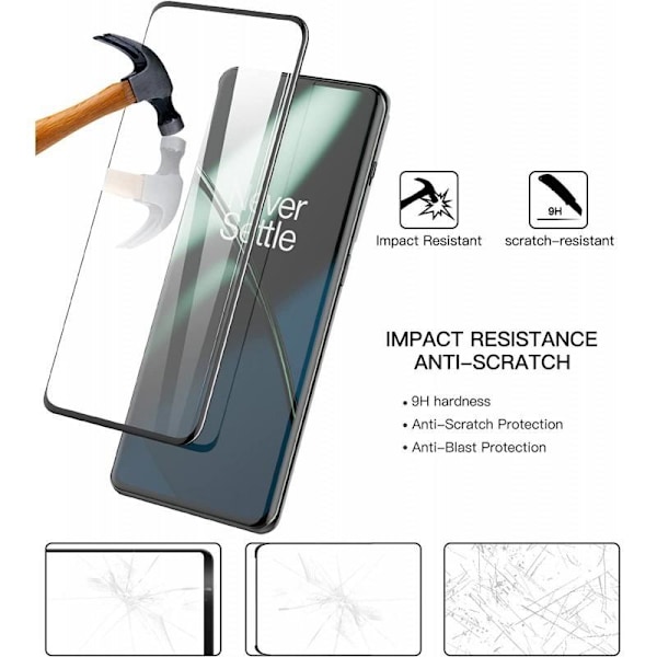 OnePlus 11 5G hærdet glas 0,26 mm 3D 9H Fullframe Transparent