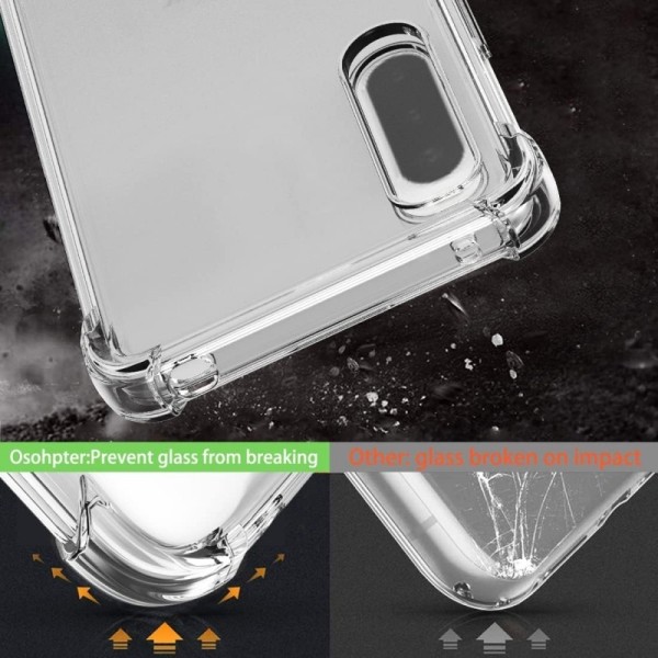 Xperia 10 V stødabsorberende silikonetui Shockr Transparent