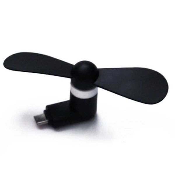 USB-mikrotuuletin - musta Black