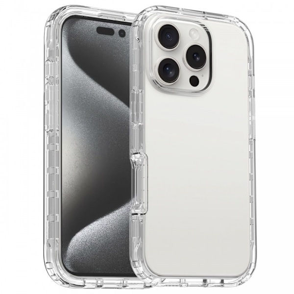 iPhone 16 Pro Max Heltäckande Premium 3D Skal 3in1 ThreeSixty Clear