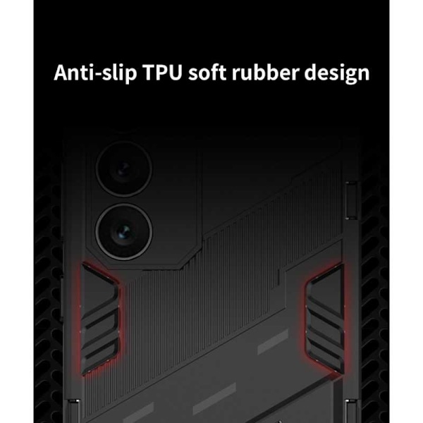 Samsung A15 5G Iskunkestävä kotelo jalustalla ThinArmor V2 - Musta Black