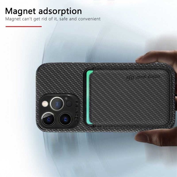 iPhone 13 Pro SustainableShell med magnetisk Card Keeper Magsafe RFID Black