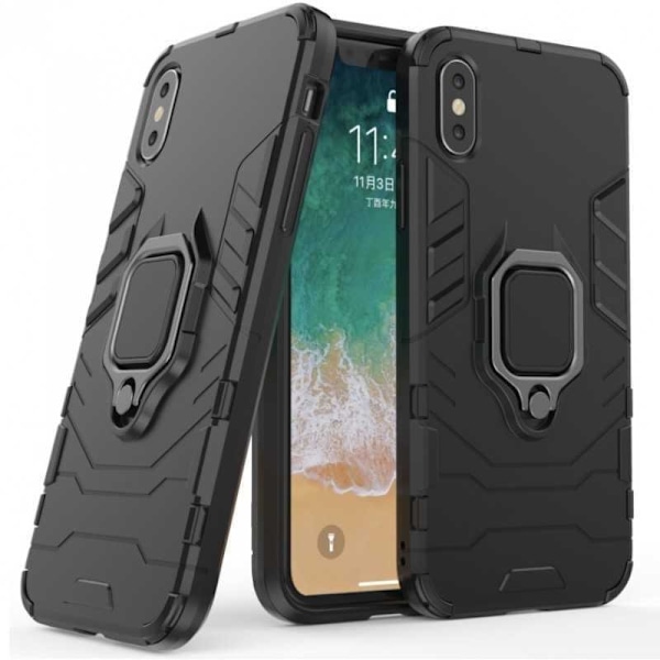 iPhone XR Stöttåligt Skal med Ringhållare ThinArmor Svart