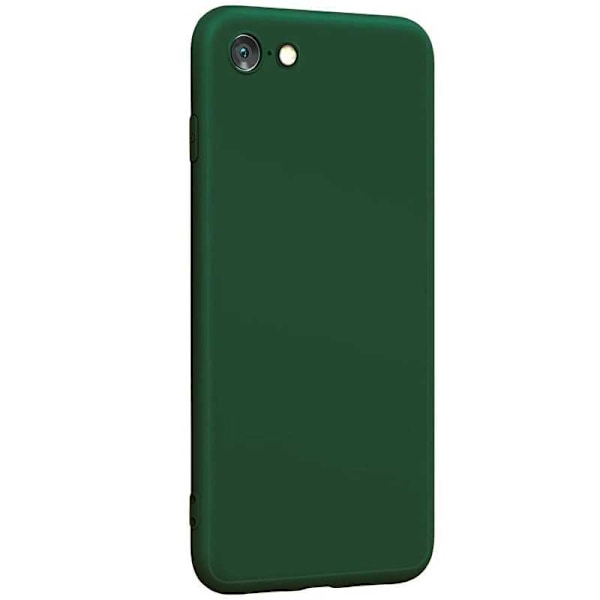 iPhone 7 / 8 / SE 2020 / SE 2022 Gummibelagd Mattgrönt Skal Kameraskydd Liquid - Grön
