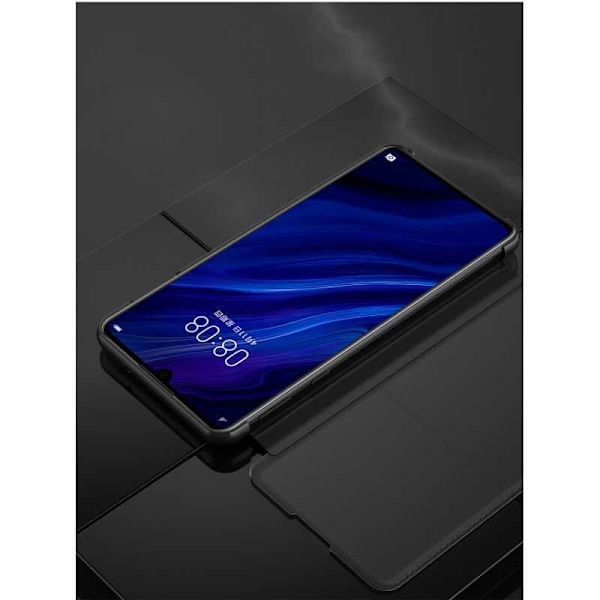 Huawei P30 Smart Flipfodral Clear View Standing V3 Rocket Svart