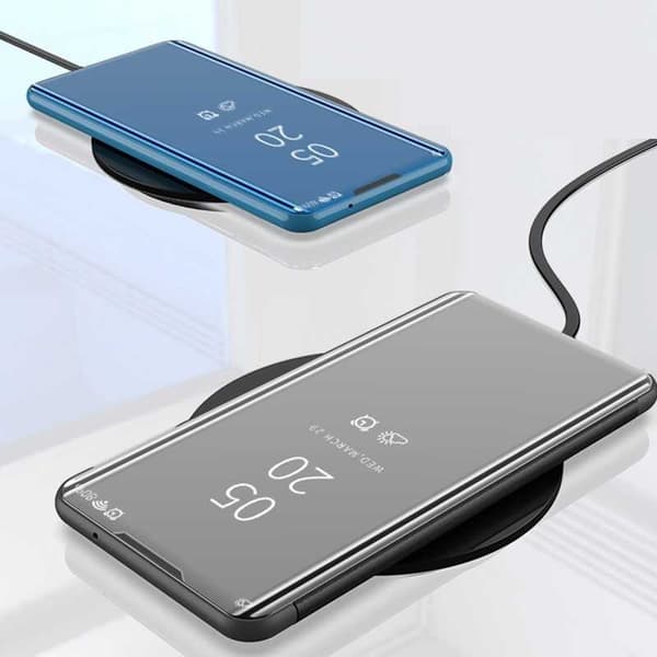 Samsung A21s Smart Flip Case Clear View Seisova V2 Rocket Black