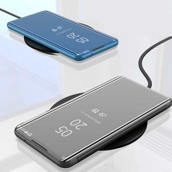 Samsung A21s Smart Flipfodral Clear View Standing V2 Rocket Svart