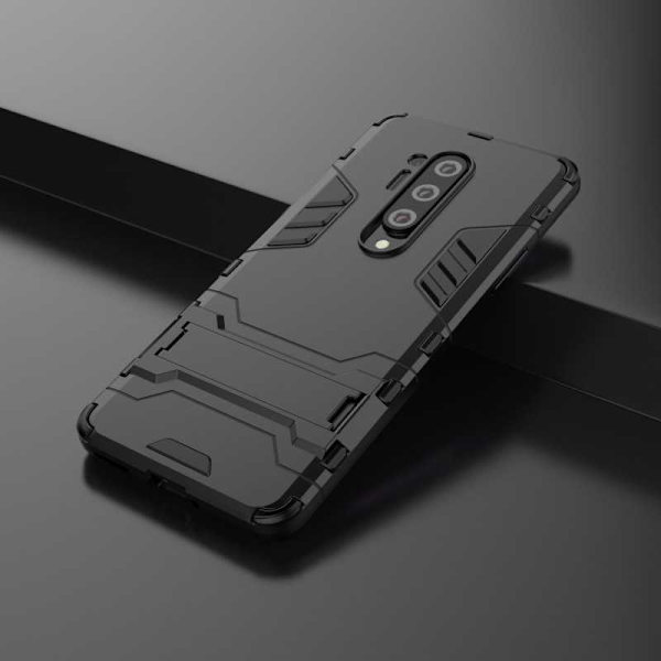 OnePlus 8 Pro -iskunkestävä kotelo jalustalla ThinArmor Black