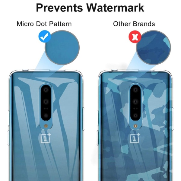 Yksinkertainen OnePlus 7 Pro -iskuja vaimentava silikonikuori Transparent