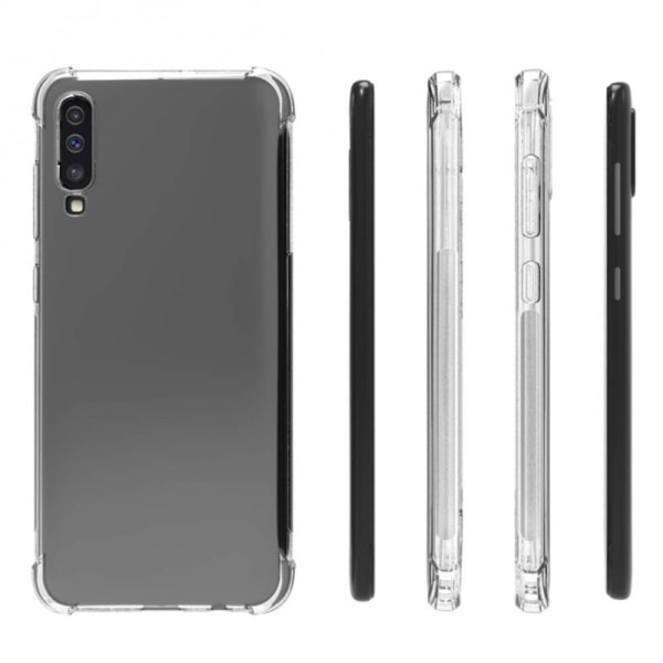 Samsung A70 Støtsikkert skall med forsterkede hjørner (SM-705F / Transparent