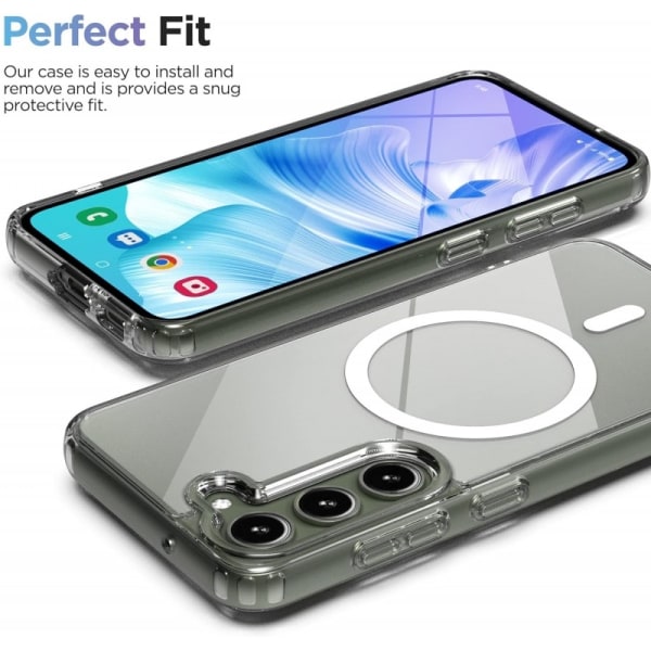 Samsung S23 Plus Transparent Stötdämpande Skal MagSafe-Kompatibe Transparent