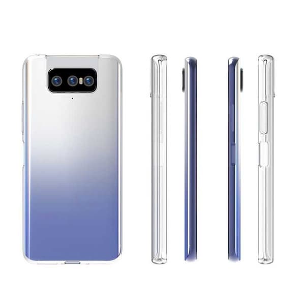 Zenfone 7 iskuja vaimentava silikonikotelo Simple Transparent