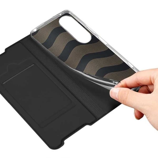 Xperia 1 IV Flipfodral Smooth Kortfack Black