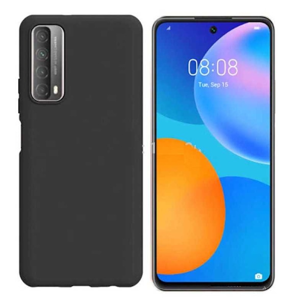Huawei P Smart 2021 kumipäällysteinen mattamusta Cover Basic V2 Black