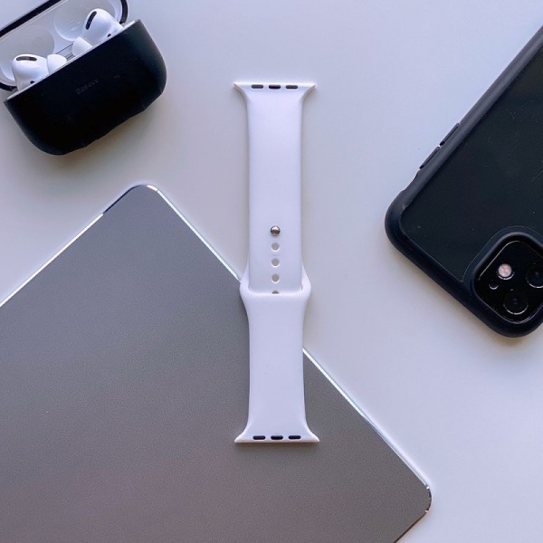 Apple Watch 38/40/41mm Slitstark Silikon Armband Walkr - Vit