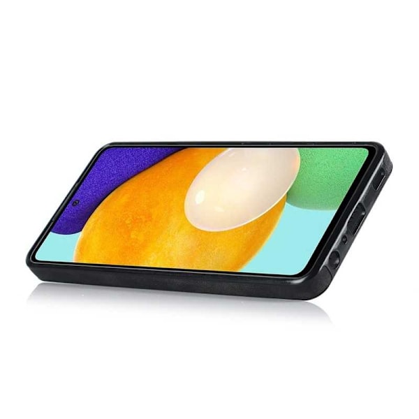 Samsung A52 4G/5G mobilcover med kortholder Retro V4 Svart