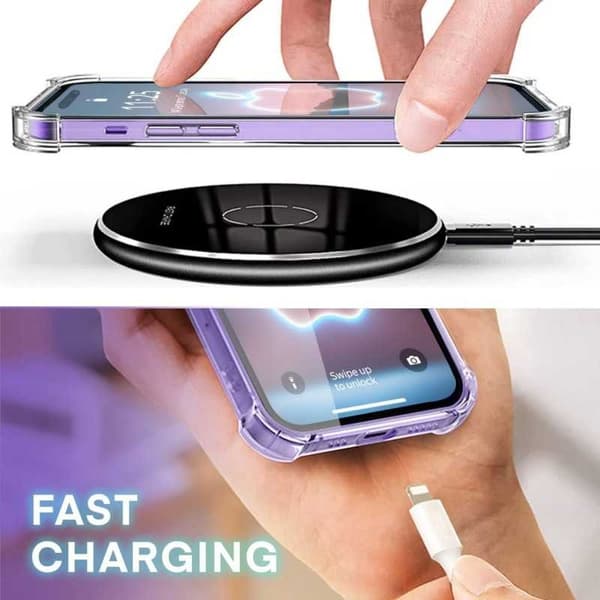 iPhone 14 Pro Max iskuja vaimentava silikonikotelo Shockr Transparent