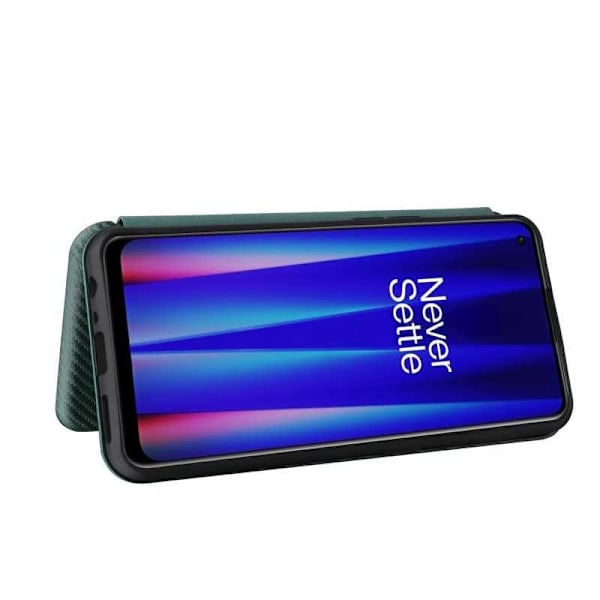 OnePlus Nord CE 2 5G Flip Case -korttipaikka CarbonDreams Green Green