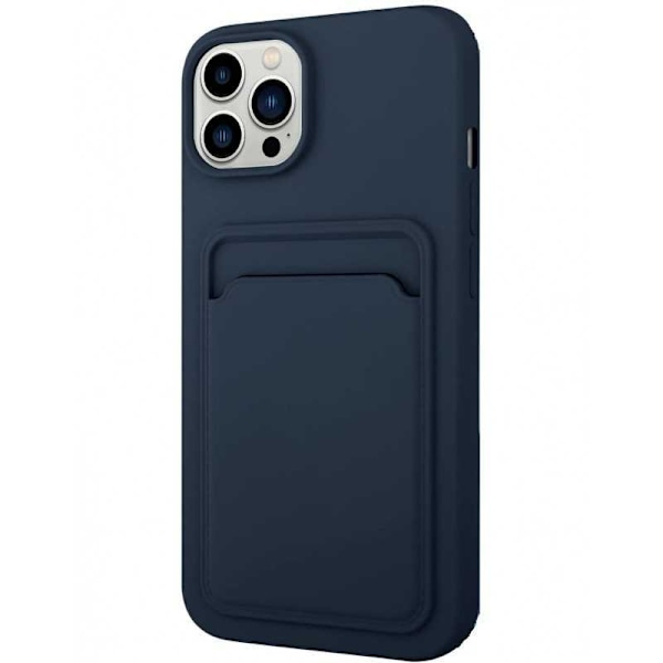 iPhone 14 Pro Max Kumitettu Iskunkestävä Kotelo Korttilokeron Liquid Rosa