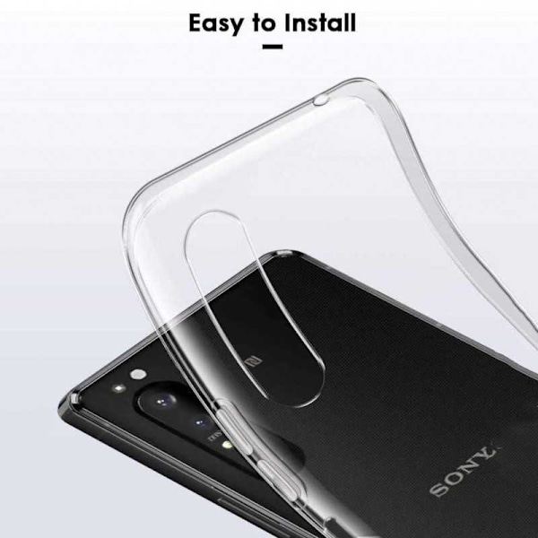 Xperia 1 II stødabsorberende blødt etui Enkelt (XQ-AT51) Transparent