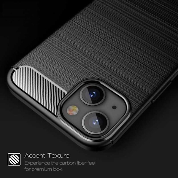 iPhone 14 Max iskunkestävä SlimCarbon kotelo Black