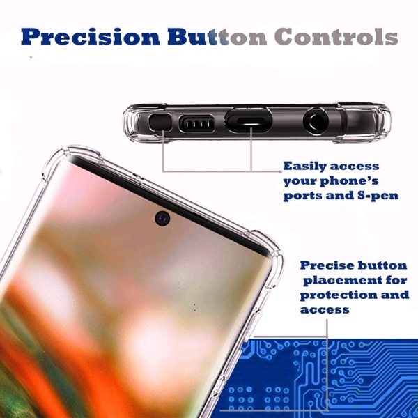 Samsung Note 10 Plus iskuja vaimentava silikonikuori Shockr Transparent