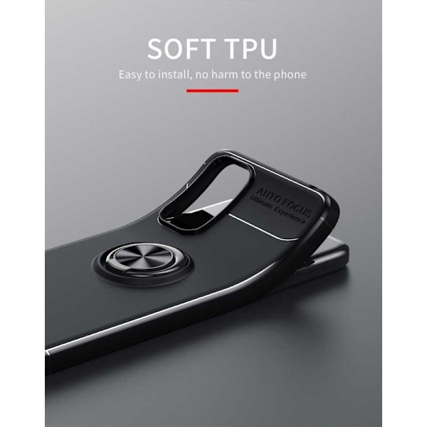 Xiaomi Redmi Note 11 / 11S Praktisk Stöttåligt Skal med Ringhållare V3 Svart