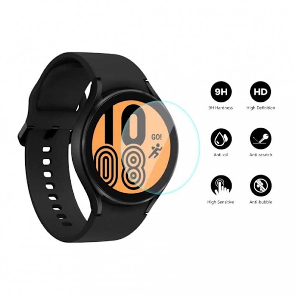2-PACK Galaxy Watch 4 44mm karkaistu lasi 0,2mm 9H 2,5D Transparent