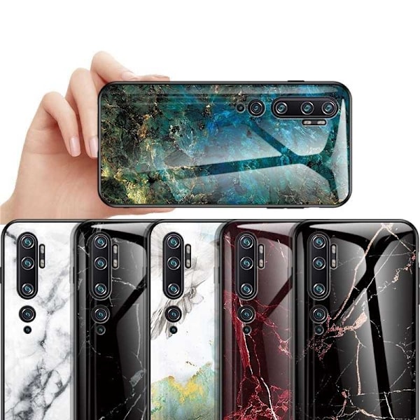 Xiaomi Mi Note 10/10 Pro Marble Shell 9H Tempered Glass Back Glassback V2 Green Emerald Green