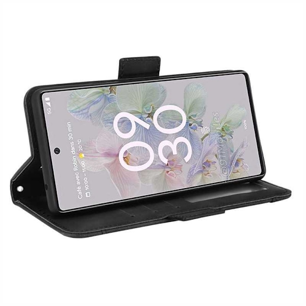 Google Pixel 6A Plånboksfodral PU-Läder 6-FACK Winston V3 Svart