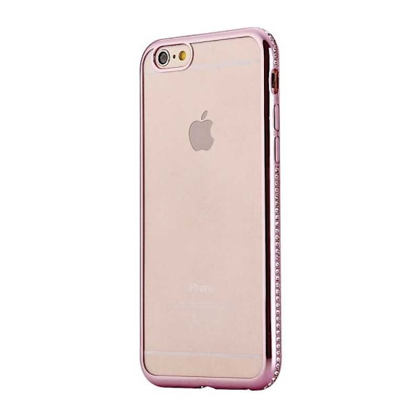iPhone SE (2020 & 2022) Stødabsorberende gummicover med Strass Svart
