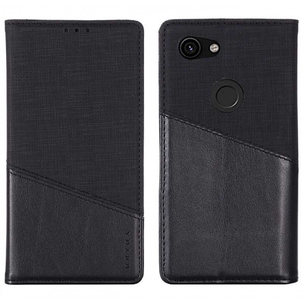 Google Pixel 3a Elegant Fodral i PU-Läder med RFID Block Svart
